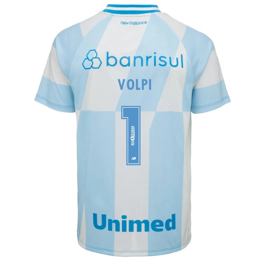 Danxen Hombre Camiseta Tiago Volpi #1 Azul Claro Blanco 2ª Equipación 2026/27 La Camisa