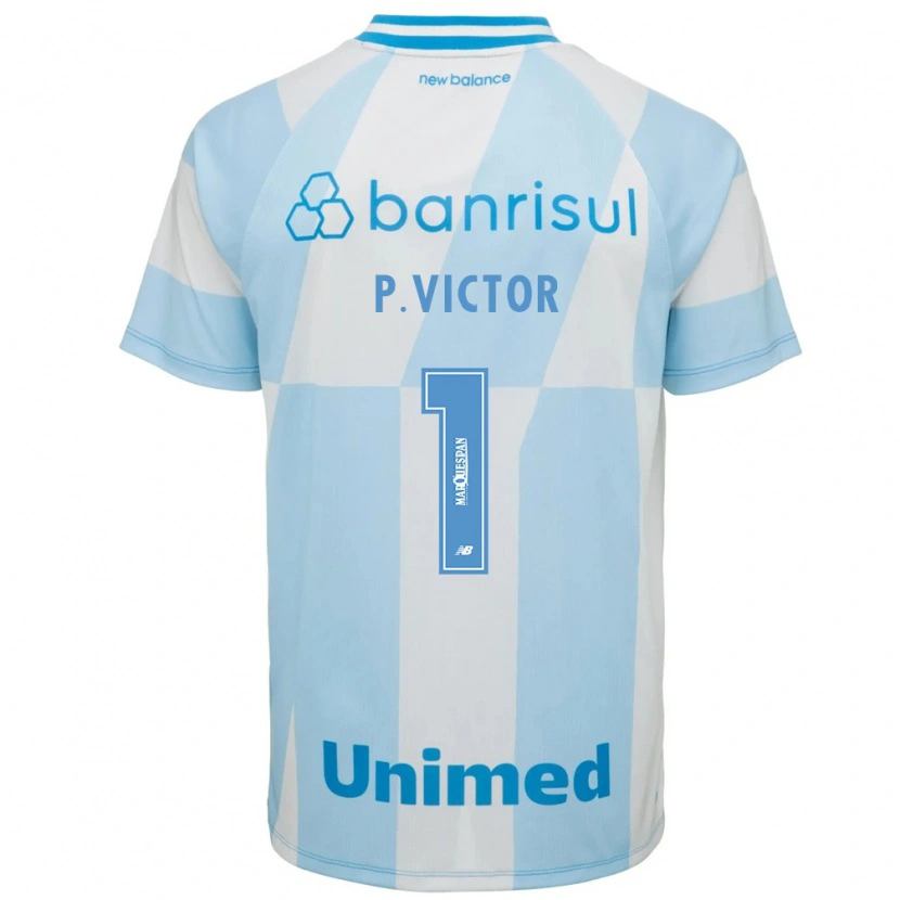 Danxen Hombre Camiseta Paulo Victor #1 Azul Claro Blanco 2ª Equipación 2026/27 La Camisa