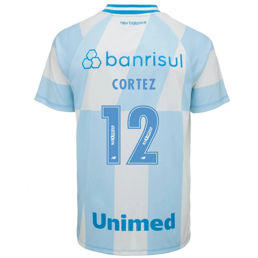 Danxen Hombre Camiseta Bruno Cortez #12 Azul Claro Blanco 2ª Equipación 2026/27 La Camisa