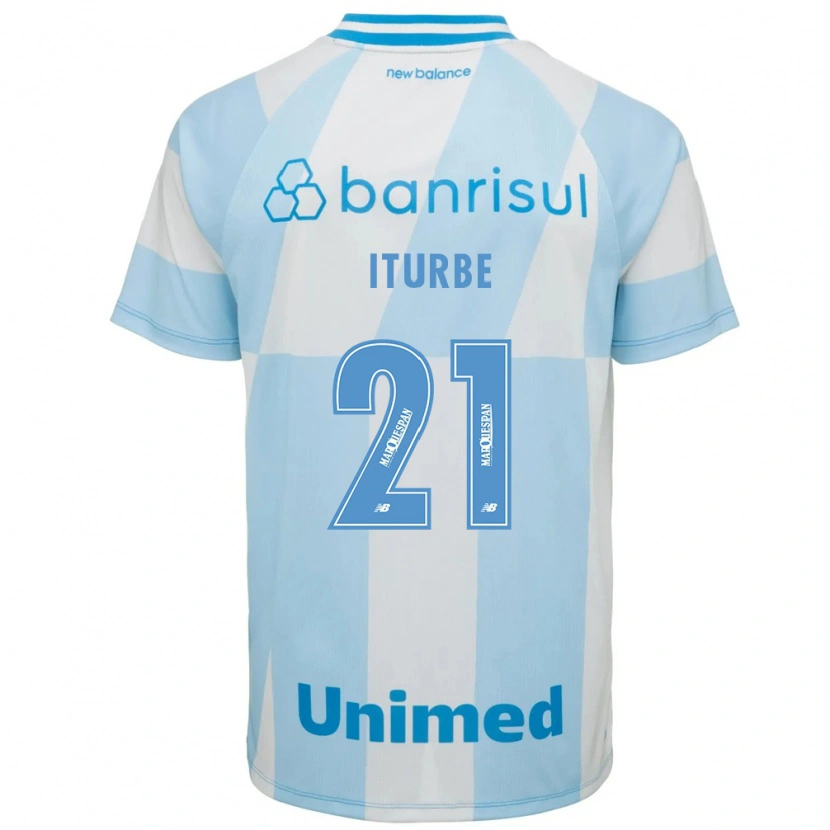 Danxen Hombre Camiseta Juan Iturbe #21 Azul Claro Blanco 2ª Equipación 2026/27 La Camisa
