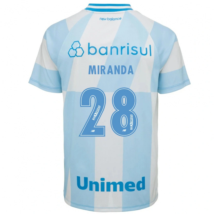 Danxen Hombre Camiseta Paulo Miranda #28 Azul Claro Blanco 2ª Equipación 2026/27 La Camisa