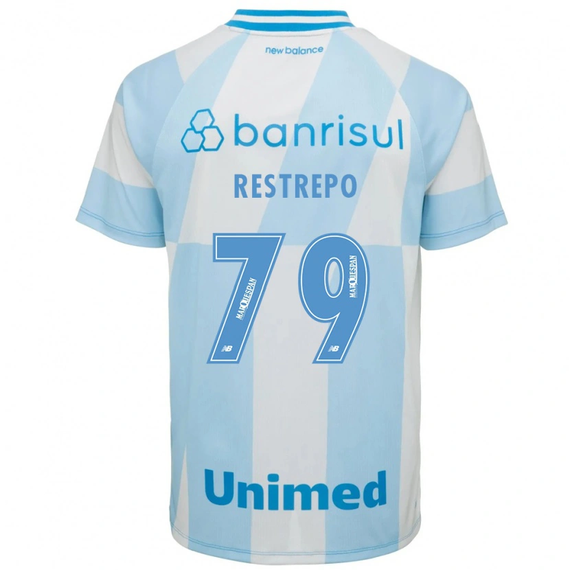 Danxen Hombre Camiseta Kelly Restrepo #79 Azul Claro Blanco 2ª Equipación 2026/27 La Camisa