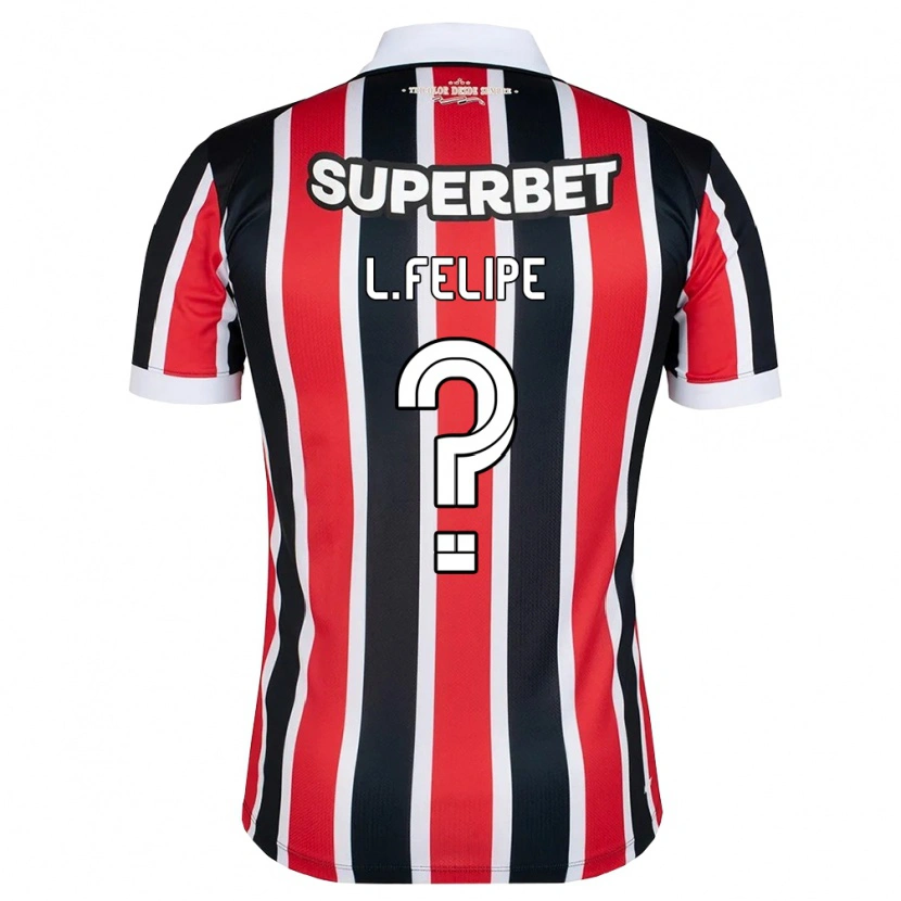 Danxen Hombre Camiseta Luis Felipe #0 Rojo Blanco Negro 2ª Equipación 2026/27 La Camisa