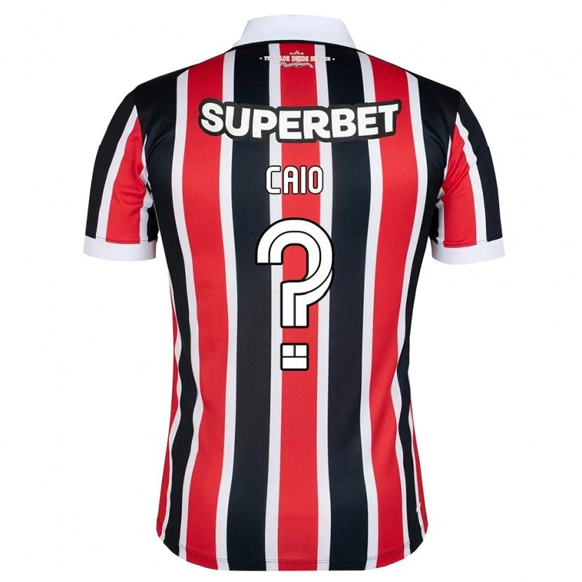 Danxen Hombre Camiseta Caio #0 Rojo Blanco Negro 2ª Equipación 2026/27 La Camisa