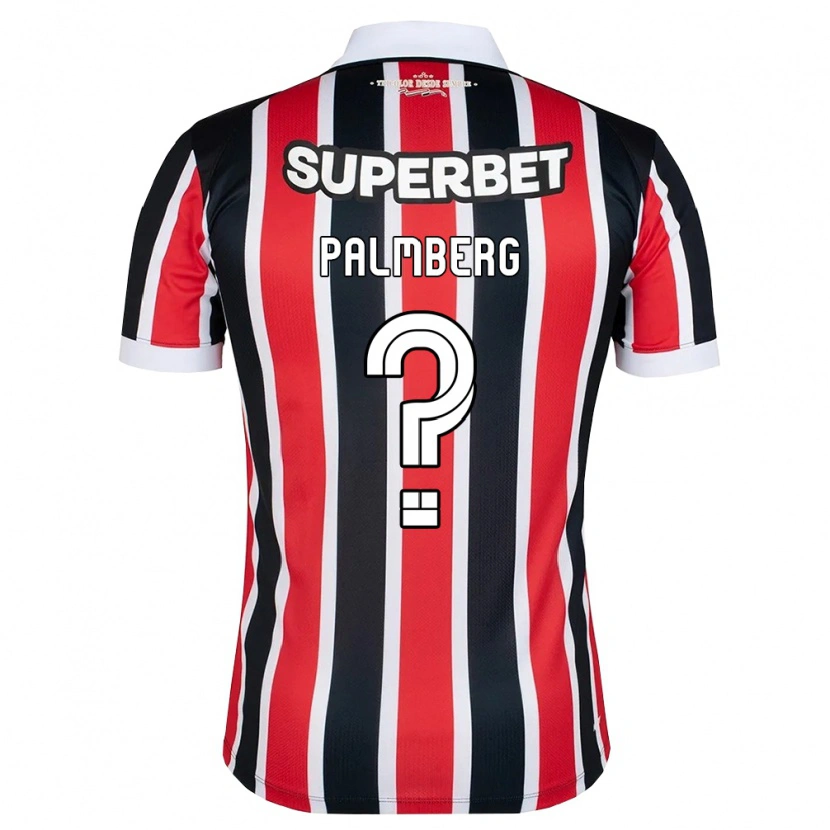 Danxen Hombre Camiseta Palmberg #0 Rojo Blanco Negro 2ª Equipación 2026/27 La Camisa
