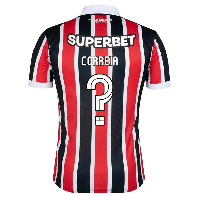 Danxen Hombre Camiseta Arthur Correia #0 Rojo Blanco Negro 2ª Equipación 2026/27 La Camisa