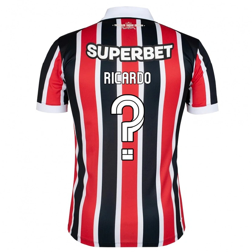 Danxen Hombre Camiseta João Ricardo #0 Rojo Blanco Negro 2ª Equipación 2026/27 La Camisa