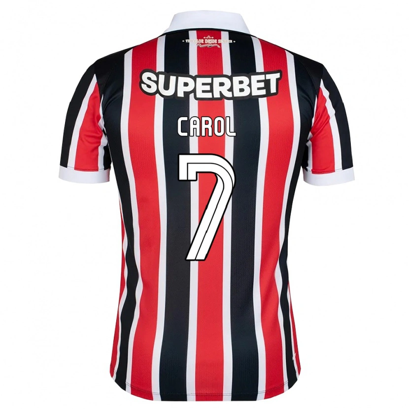Danxen Hombre Camiseta Carol #7 Rojo Blanco Negro 2ª Equipación 2026/27 La Camisa