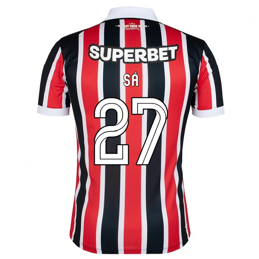 Danxen Hombre Camiseta Victor Sá #27 Rojo Blanco Negro 2ª Equipación 2026/27 La Camisa