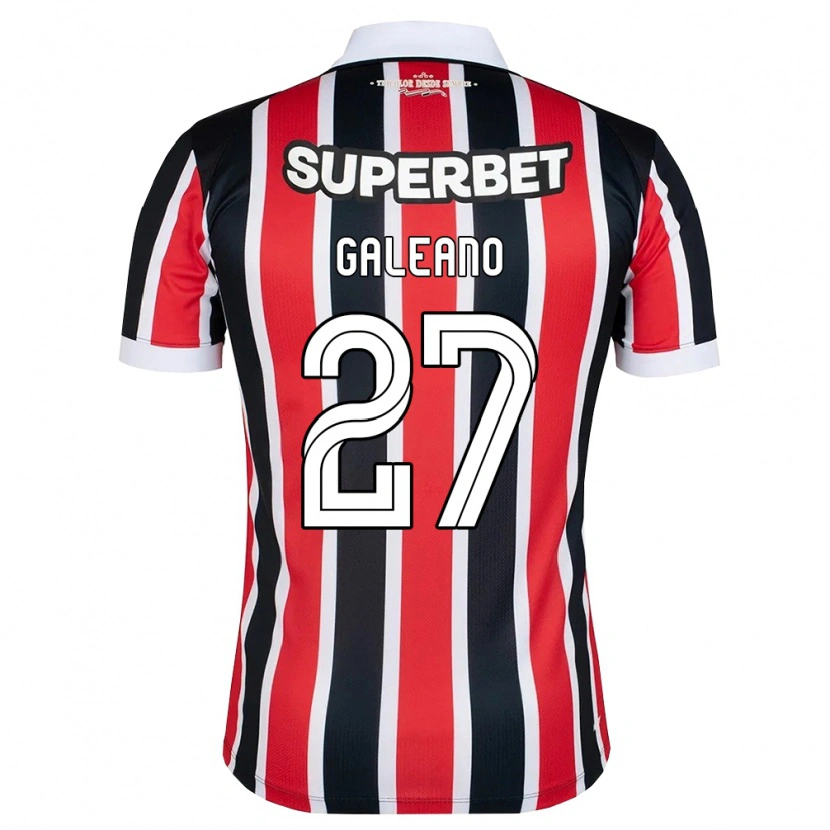 Danxen Hombre Camiseta Antonio Galeano #27 Rojo Blanco Negro 2ª Equipación 2026/27 La Camisa