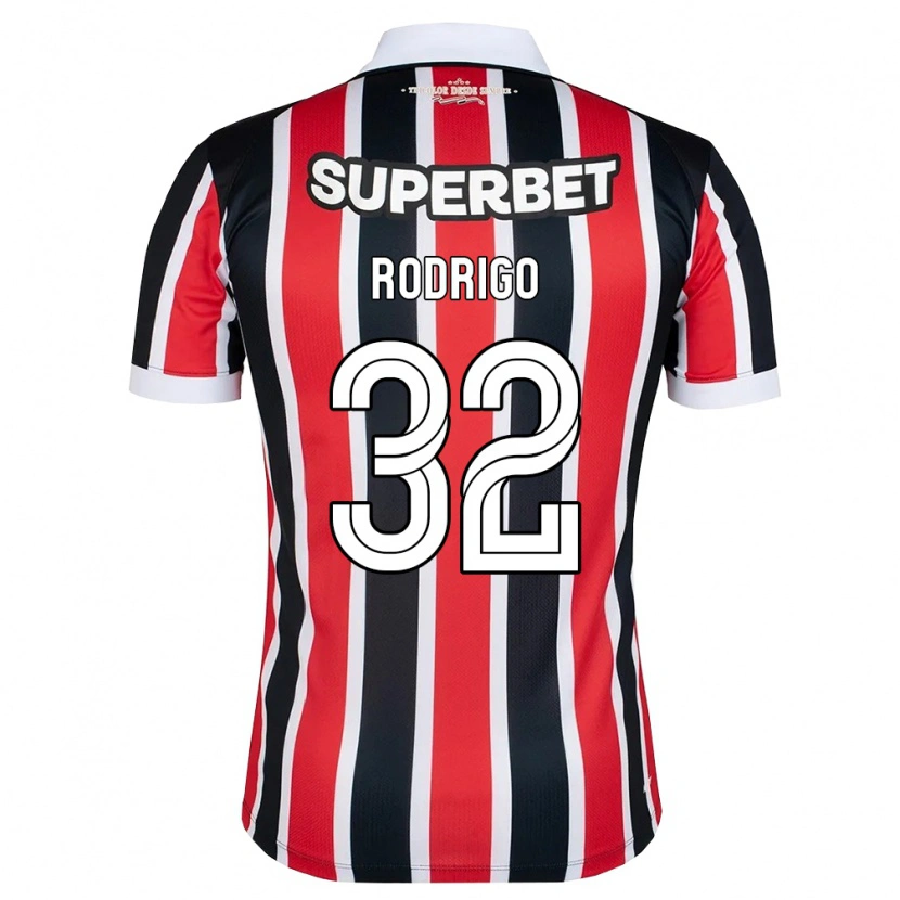 Danxen Hombre Camiseta Rodrigo #32 Rojo Blanco Negro 2ª Equipación 2026/27 La Camisa