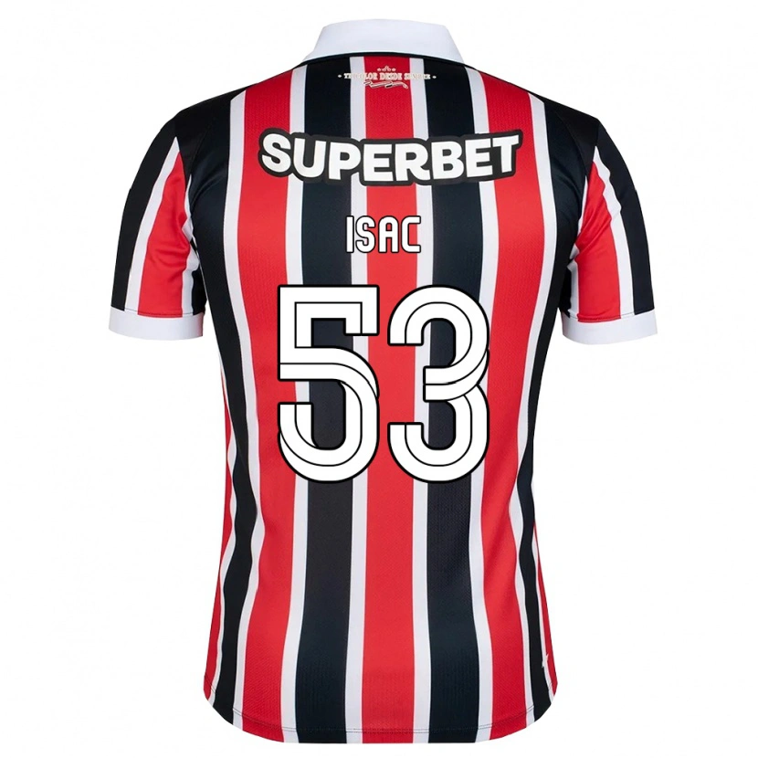 Danxen Hombre Camiseta Isac Silvestre Da Silva #53 Rojo Blanco Negro 2ª Equipación 2026/27 La Camisa