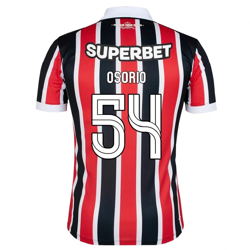 Danxen Hombre Camiseta Luis Osorio #54 Rojo Blanco Negro 2ª Equipación 2026/27 La Camisa