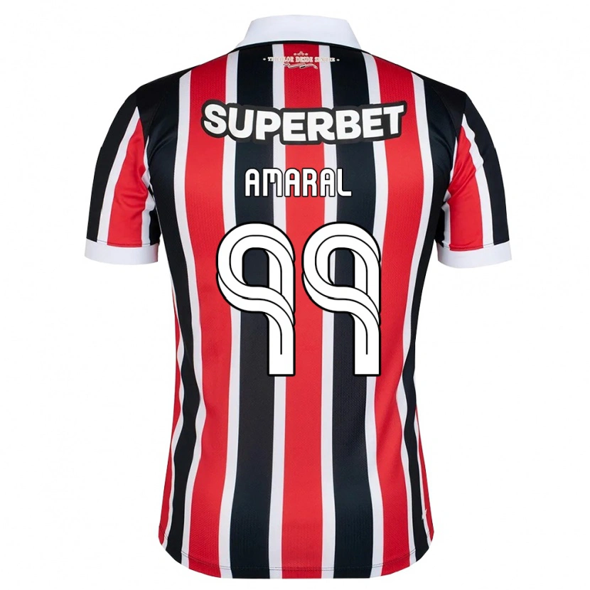 Danxen Hombre Camiseta Vitória Amaral #99 Rojo Blanco Negro 2ª Equipación 2026/27 La Camisa