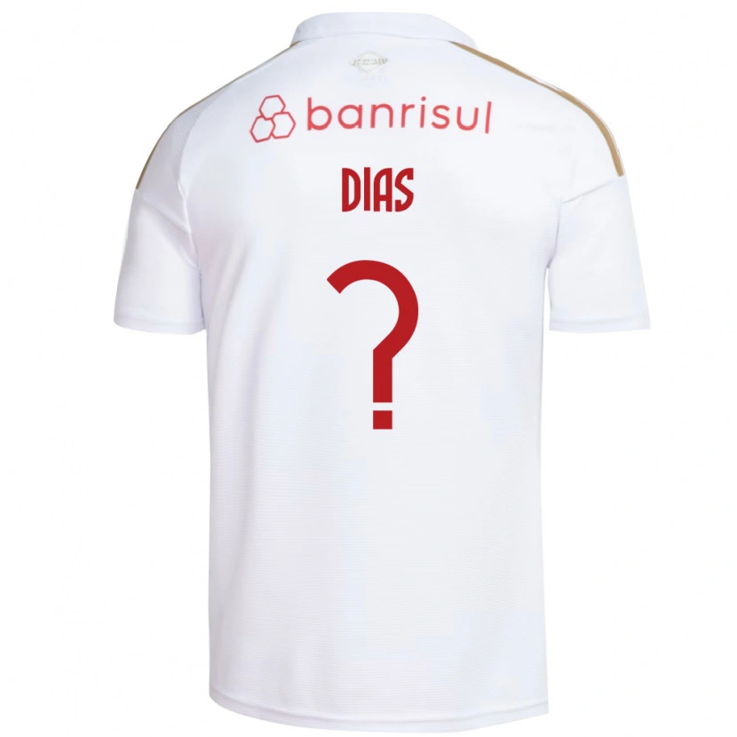 Danxen Hombre Camiseta Kauan Dias #0 Blanco Rojo 2ª Equipación 2026/27 La Camisa