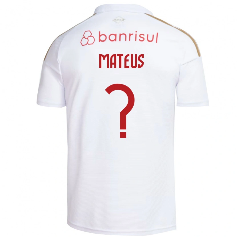 Danxen Hombre Camiseta Mateus #0 Blanco Rojo 2ª Equipación 2026/27 La Camisa