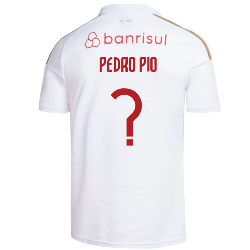 Danxen Hombre Camiseta Pedro Pio #0 Blanco Rojo 2ª Equipación 2026/27 La Camisa