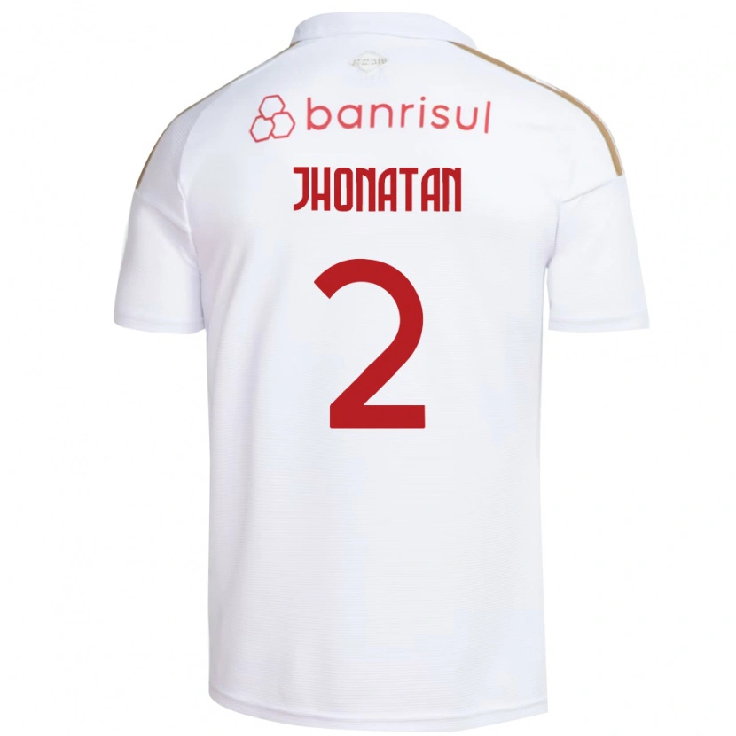 Danxen Hombre Camiseta Jhonatan Almeida De Souza #2 Blanco Rojo 2ª Equipación 2026/27 La Camisa