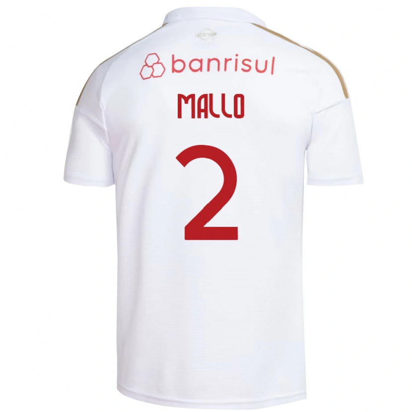 Danxen Hombre Camiseta Hugo Mallo #2 Blanco Rojo 2ª Equipación 2026/27 La Camisa