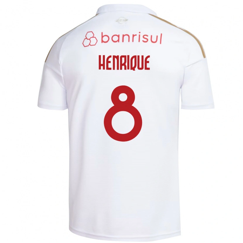Danxen Hombre Camiseta Bruno Henrique #8 Blanco Rojo 2ª Equipación 2026/27 La Camisa