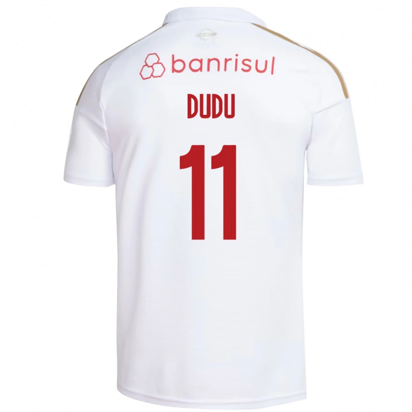 Danxen Hombre Camiseta Dudu #11 Blanco Rojo 2ª Equipación 2026/27 La Camisa
