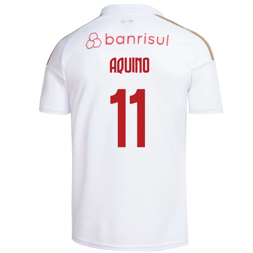 Danxen Hombre Camiseta Belén Aquino #11 Blanco Rojo 2ª Equipación 2026/27 La Camisa