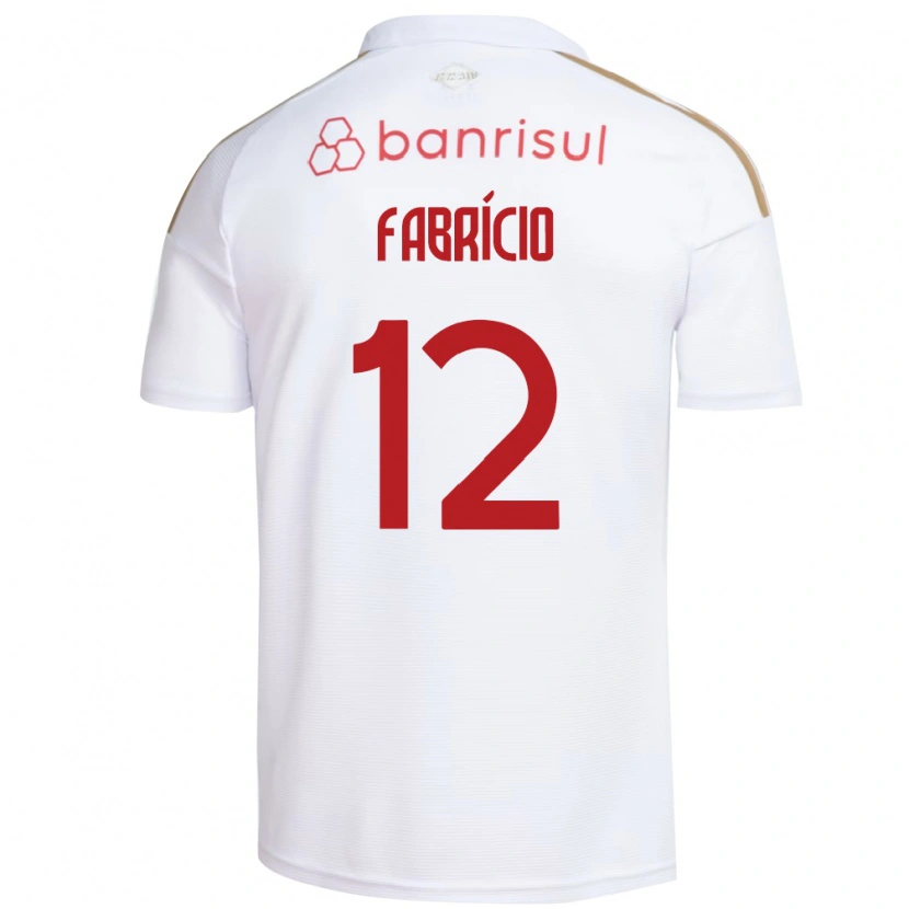Danxen Hombre Camiseta Fabrício #12 Blanco Rojo 2ª Equipación 2026/27 La Camisa