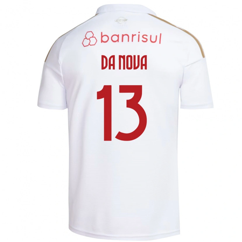 Danxen Hombre Camiseta Érick Da Nova #13 Blanco Rojo 2ª Equipación 2026/27 La Camisa