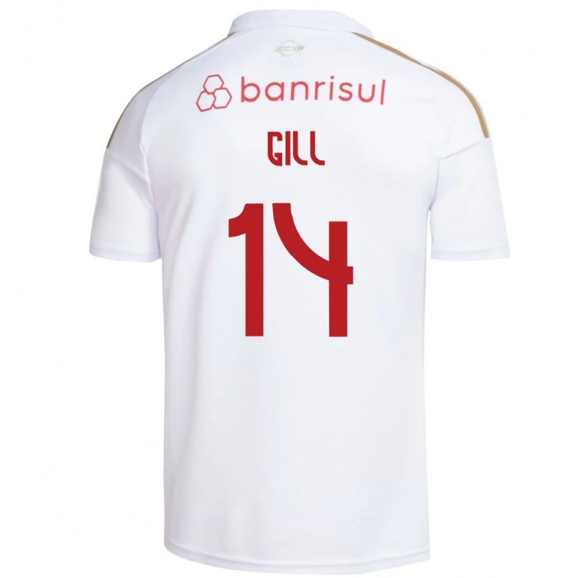 Danxen Hombre Camiseta Antonio Gill #14 Blanco Rojo 2ª Equipación 2026/27 La Camisa