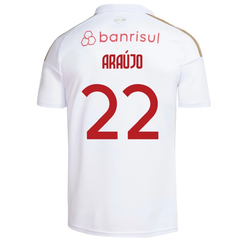 Danxen Hombre Camiseta Kelwin Araújo #22 Blanco Rojo 2ª Equipación 2026/27 La Camisa