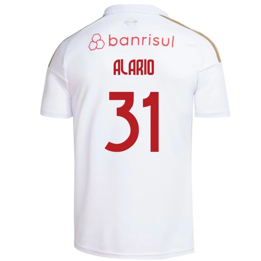Danxen Hombre Camiseta Lucas Alario #31 Blanco Rojo 2ª Equipación 2026/27 La Camisa