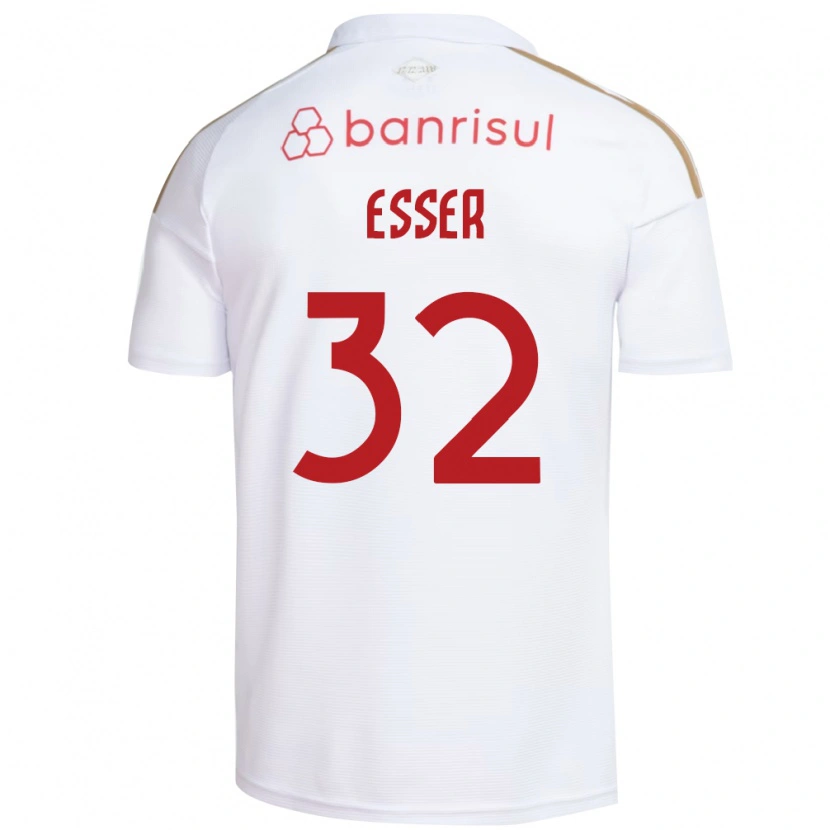 Danxen Hombre Camiseta Diego Esser #32 Blanco Rojo 2ª Equipación 2026/27 La Camisa