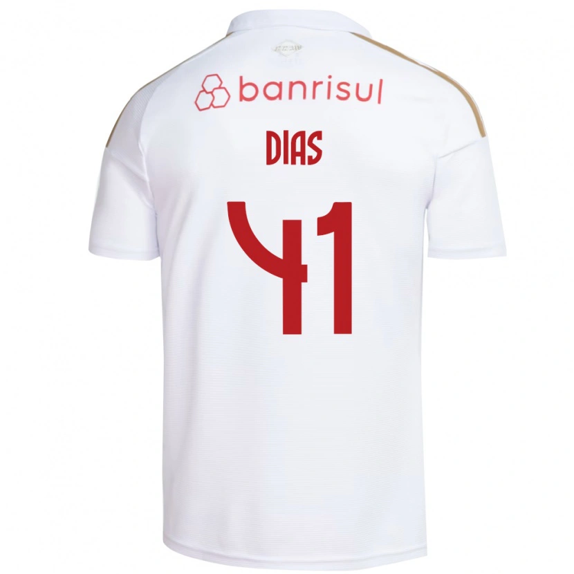 Danxen Hombre Camiseta Matheus Dias #41 Blanco Rojo 2ª Equipación 2026/27 La Camisa