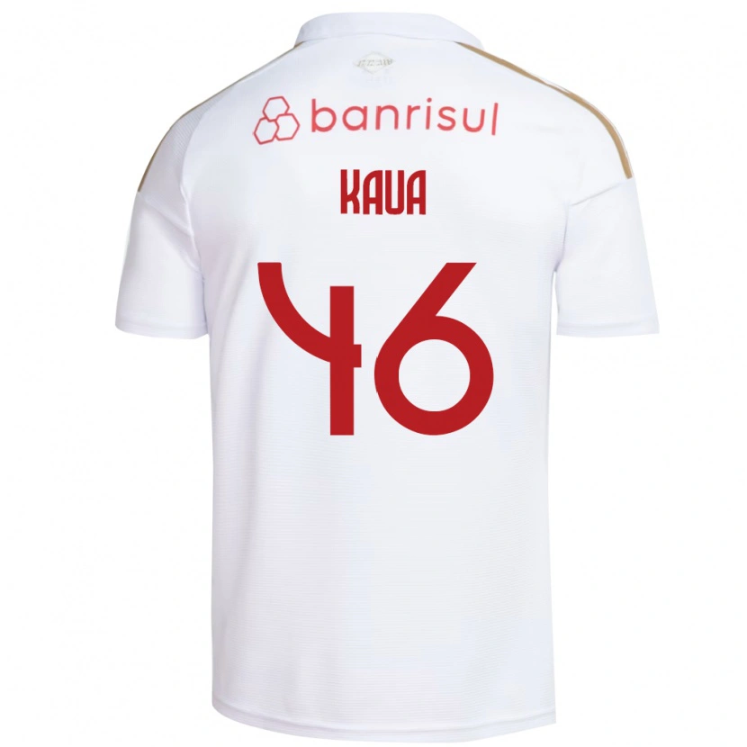 Danxen Hombre Camiseta Pedro Kauã #46 Blanco Rojo 2ª Equipación 2026/27 La Camisa