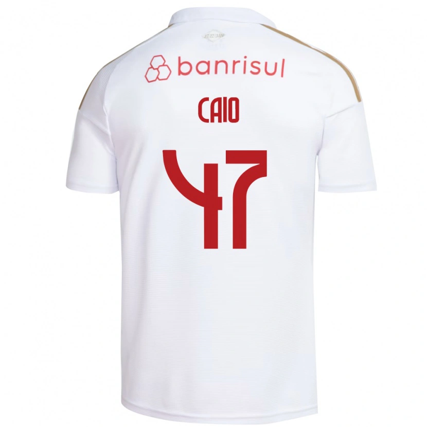 Danxen Hombre Camiseta Caio Vidal #47 Blanco Rojo 2ª Equipación 2026/27 La Camisa