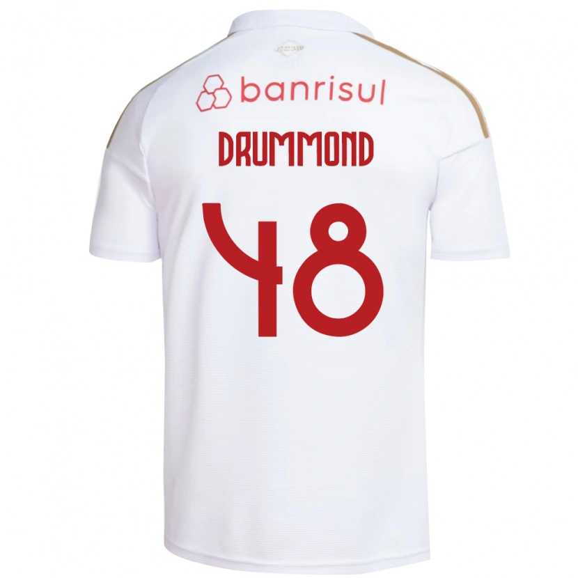 Danxen Hombre Camiseta Lucca Drummond #48 Blanco Rojo 2ª Equipación 2026/27 La Camisa