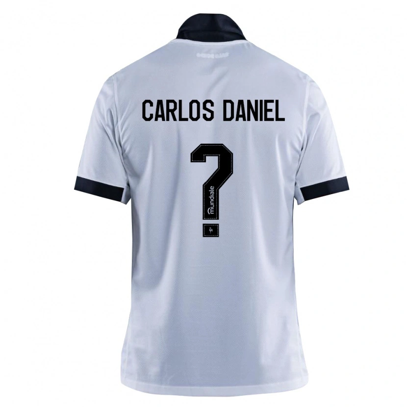 Danxen Hombre Camiseta Carlos Daniel #0 Blanco Negro 2ª Equipación 2026/27 La Camisa
