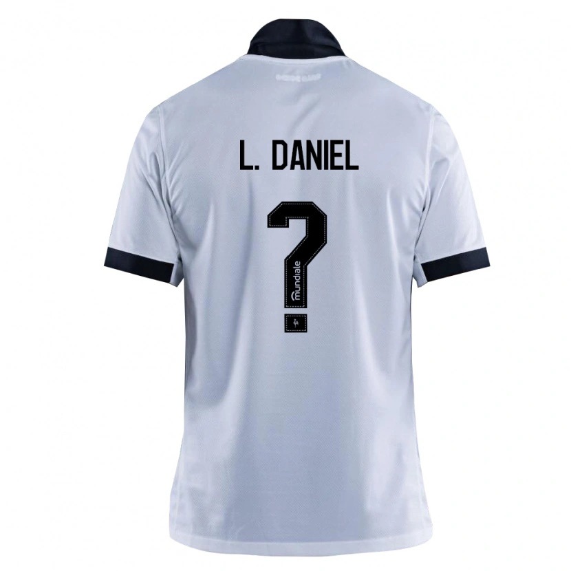 Danxen Hombre Camiseta Lucas Daniel #0 Blanco Negro 2ª Equipación 2026/27 La Camisa