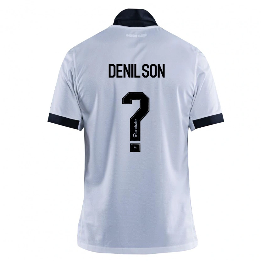 Danxen Hombre Camiseta Denilson #0 Blanco Negro 2ª Equipación 2026/27 La Camisa