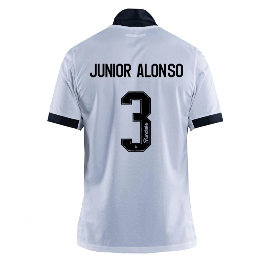 Danxen Hombre Camiseta Junior Alonso #3 Blanco Negro 2ª Equipación 2026/27 La Camisa