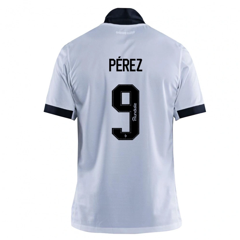 Danxen Hombre Camiseta Diego Pérez #9 Blanco Negro 2ª Equipación 2026/27 La Camisa