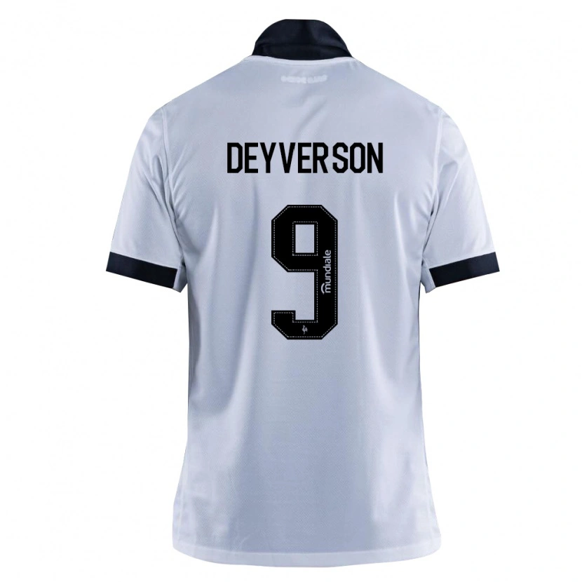 Danxen Hombre Camiseta Deyverson #9 Blanco Negro 2ª Equipación 2026/27 La Camisa