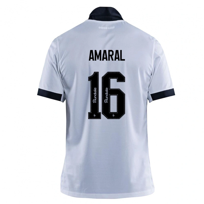 Danxen Hombre Camiseta Enzo Amaral #16 Blanco Negro 2ª Equipación 2026/27 La Camisa