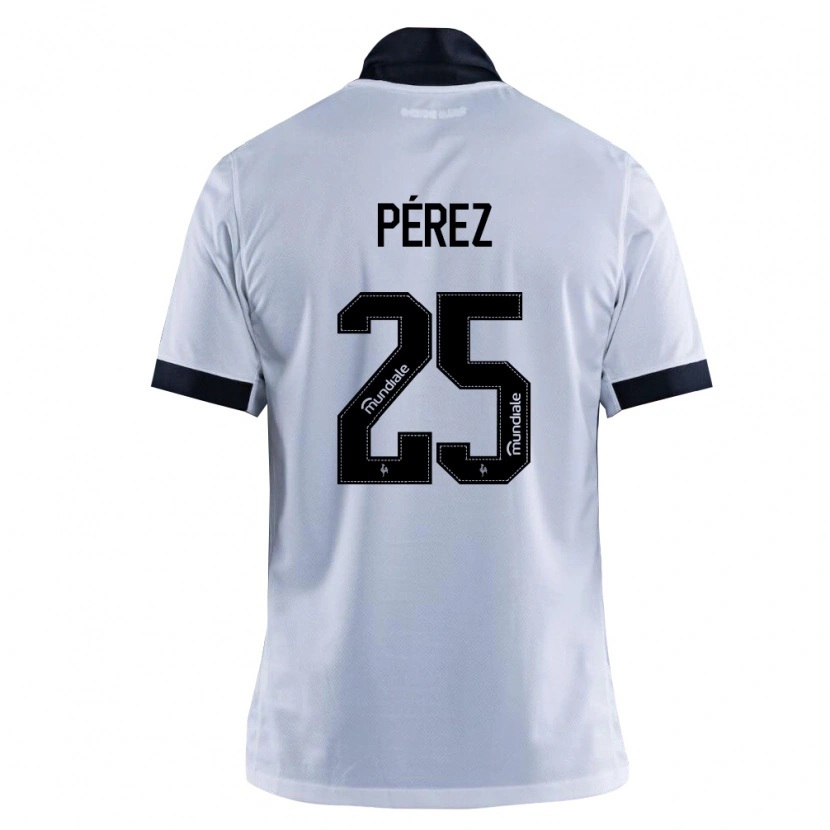 Danxen Hombre Camiseta Tomás Pérez #25 Blanco Negro 2ª Equipación 2026/27 La Camisa