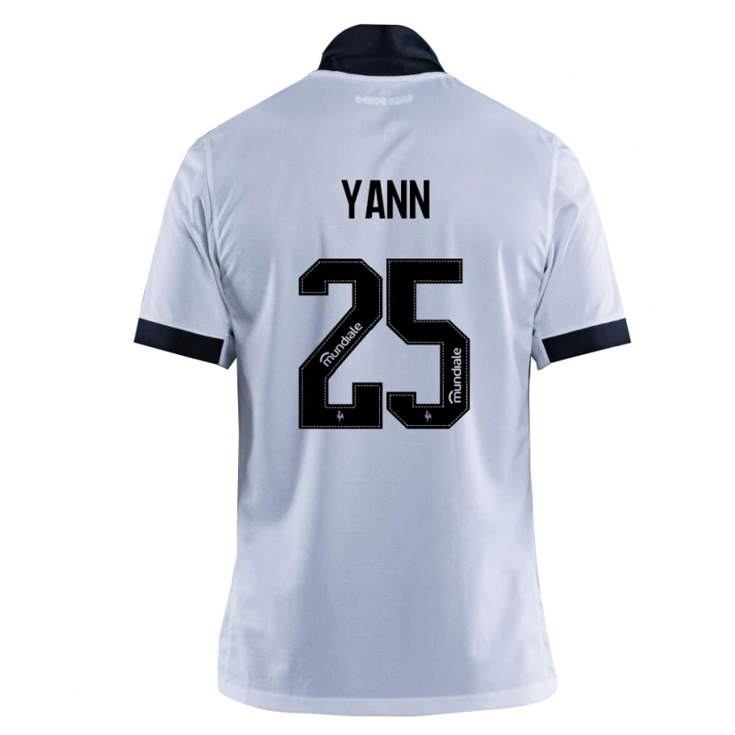 Danxen Hombre Camiseta Yann Neves #25 Blanco Negro 2ª Equipación 2026/27 La Camisa