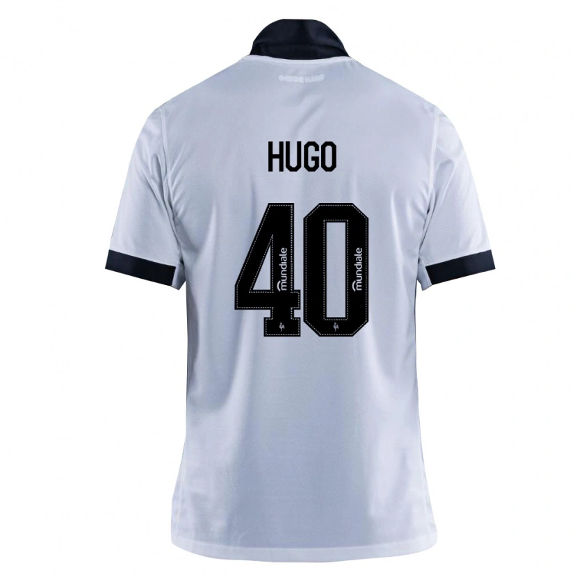 Danxen Hombre Camiseta Victor Hugo #40 Blanco Negro 2ª Equipación 2026/27 La Camisa