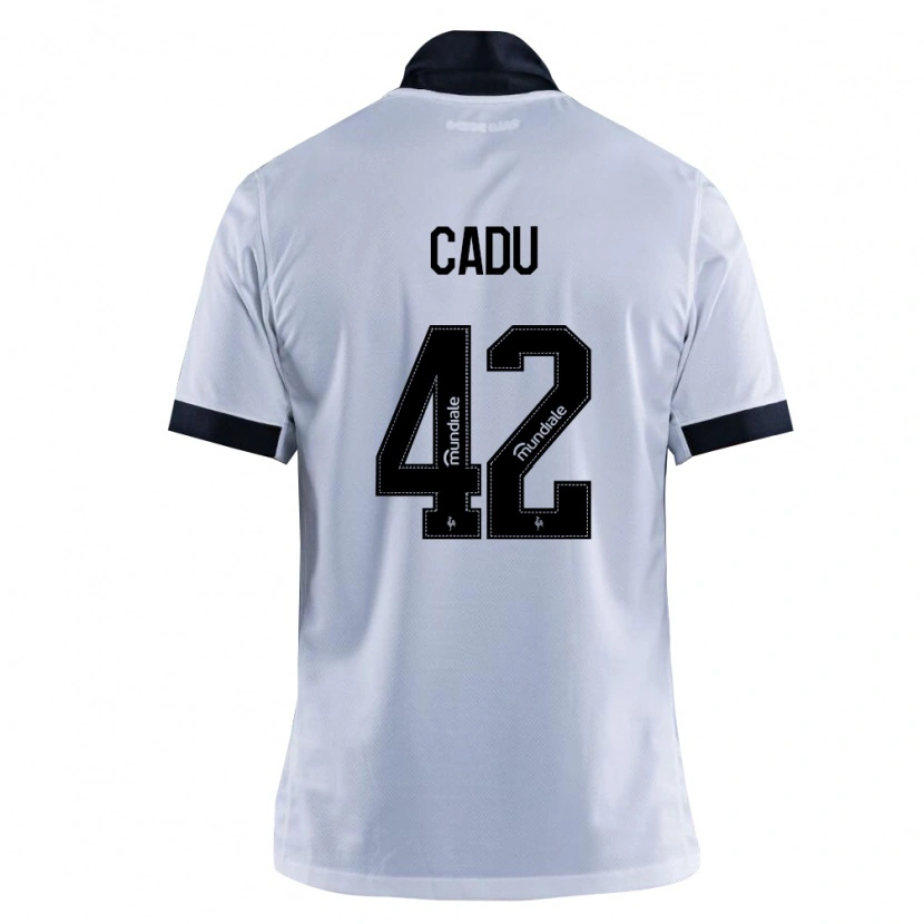 Danxen Hombre Camiseta Cadu #42 Blanco Negro 2ª Equipación 2026/27 La Camisa