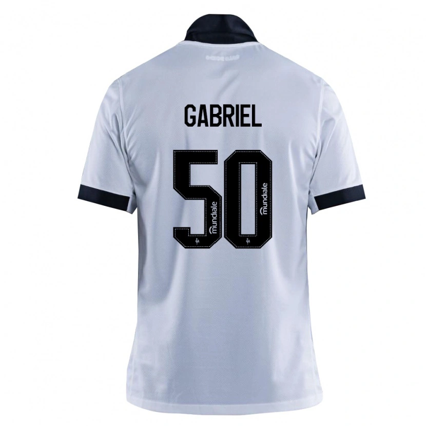Danxen Hombre Camiseta Vitor Gabriel #50 Blanco Negro 2ª Equipación 2026/27 La Camisa