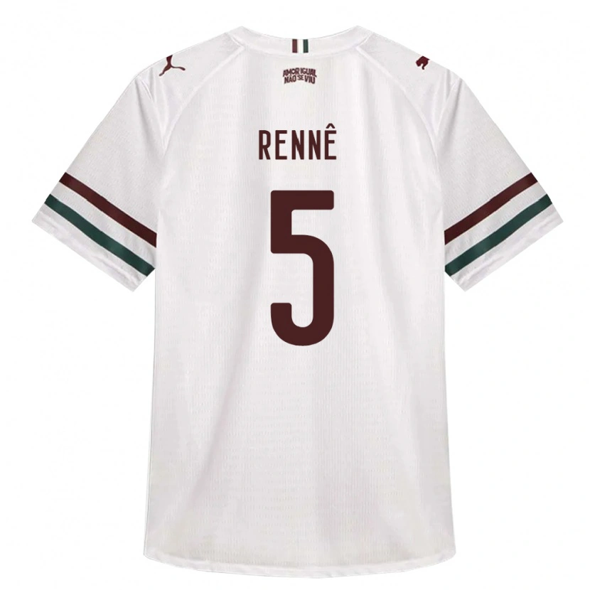 Danxen Hombre Camiseta Rian Rennê #5 Blanco Verde Borgoña 2ª Equipación 2026/27 La Camisa