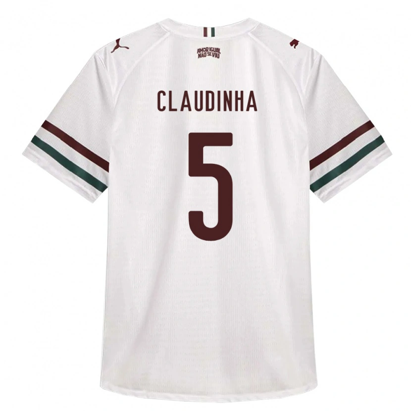 Danxen Hombre Camiseta Claudinha #5 Blanco Verde Borgoña 2ª Equipación 2026/27 La Camisa